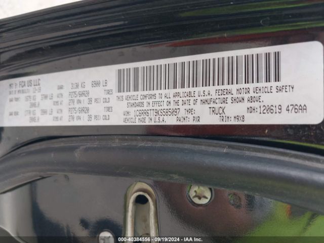 1C6RR6TT9KS585097 RAM 1500 Classic Big Horn  4x2 6'4 Box