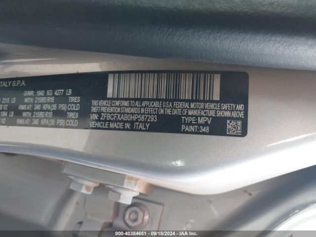 ZFBCFXAB0HP587293 Fiat 500x Pop Fwd