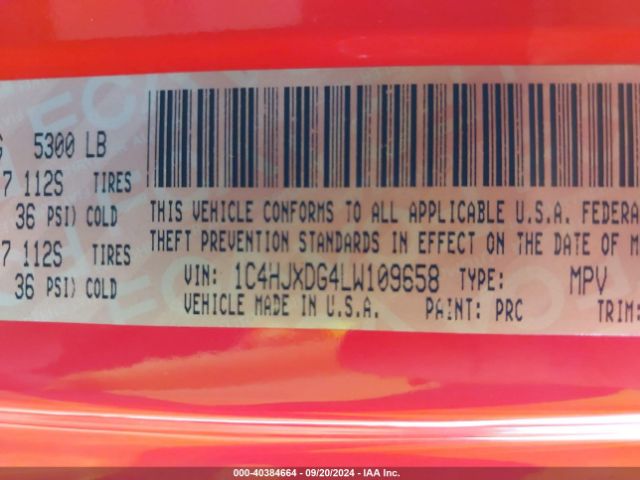 1C4HJXDG4LW109658 Jeep Wrangler Unlimited Sport S 4x4