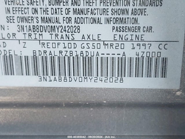 Nissan Sentra Sr Xtronic Cvt 2021 3N1AB8DV0MY242028 Image 9
