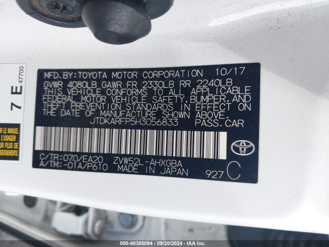 JTDKARFP5H3056833 Toyota Prius Prime Advanced