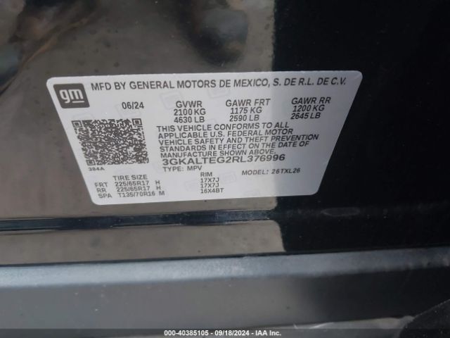 3GKALTEG2RL376996 GMC Terrain Awd Sle