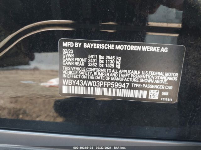WBY43AW03PFP59947 BMW I4 Edrive35
