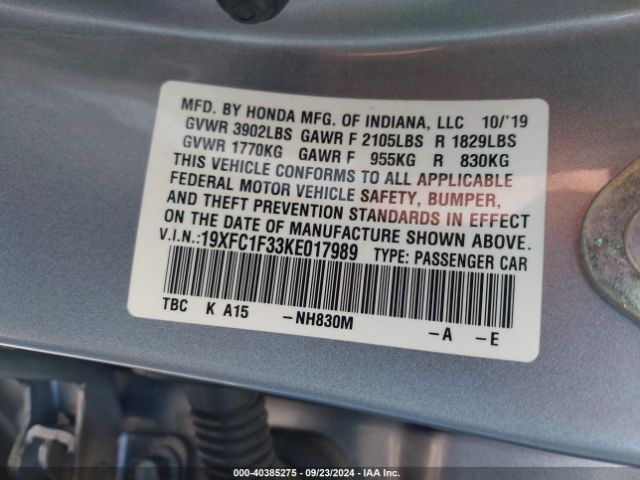 19XFC1F33KE017989 Honda CIVIC EX
