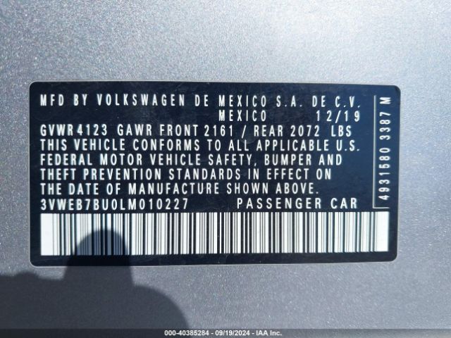 3VWEB7BU0LM010227 Volkswagen Jetta 1.4t Sel