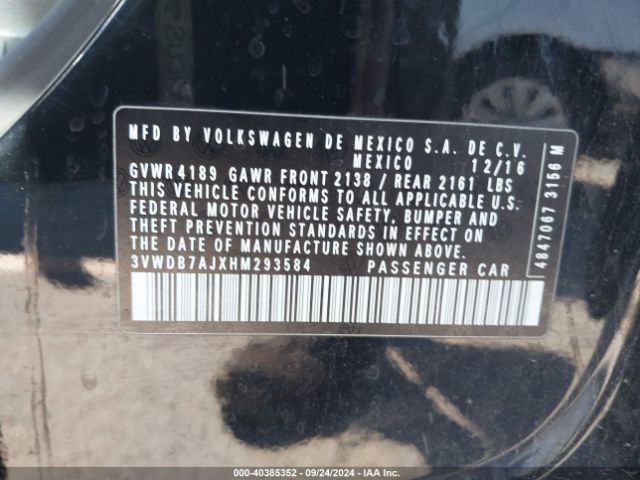 3VWDB7AJXHM293584 Volkswagen Jetta 1.4t Se