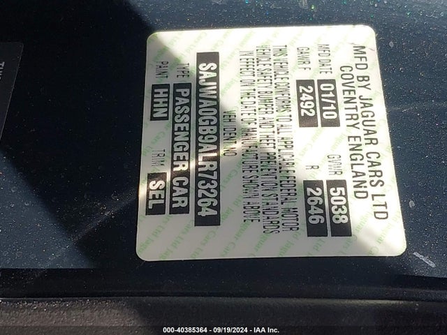 2010 JAGUAR XF SAJWA0GB9ALR73264 Photo 8