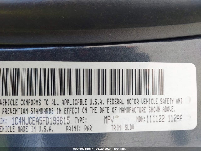 1C4NJCEA5FD198615 Jeep Compass High Altitude Edition