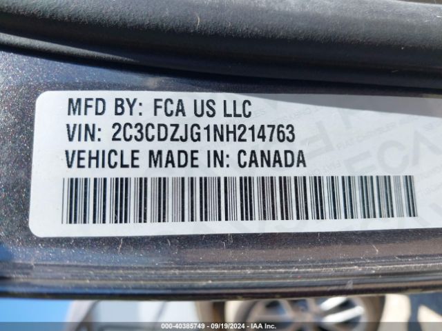 2C3CDZJG1NH214763 Dodge Challenger Gt