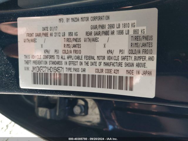 JM1DKFC71H0164571 Mazda Cx-3 Touring