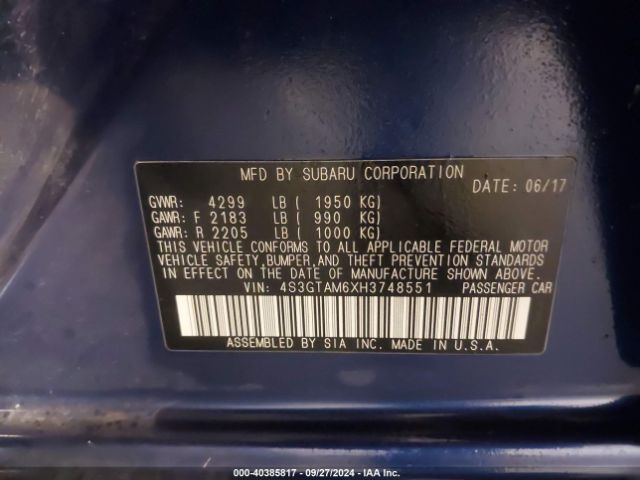 4S3GTAM6XH3748551 Subaru Impreza 2.0i Sport