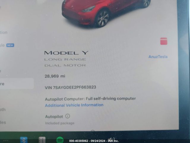 7SAYGDEE2PF663823 Tesla Model Y