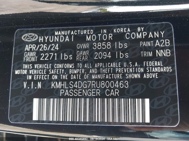 Hyundai ELANTRA SEL 2024 KMHLS4DG7RU800463 Image 9