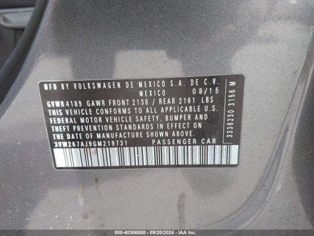 3VW267AJ9GM219731 Volkswagen Jetta 1.4t S