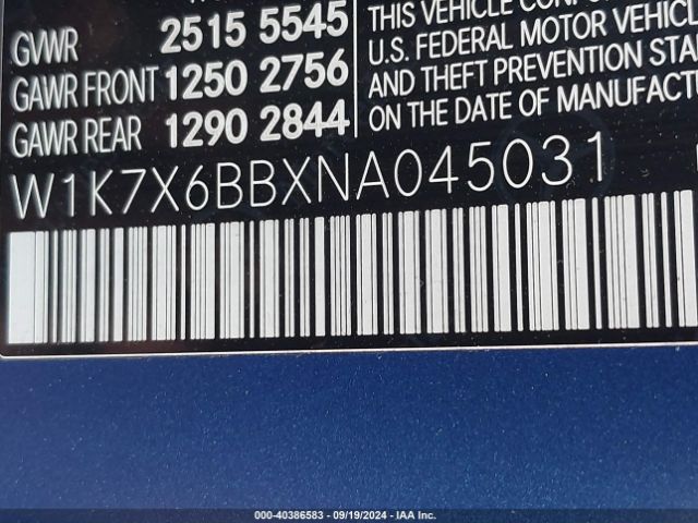 W1K7X6BBXNA045031 Mercedes-Benz Amg Gt 53 4-door Coupe
