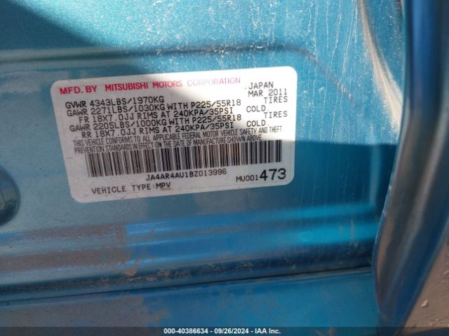 2011 MITSUBISHI OUTLANDER SPORT JA4AR4AU1BZ013996 Photo 8