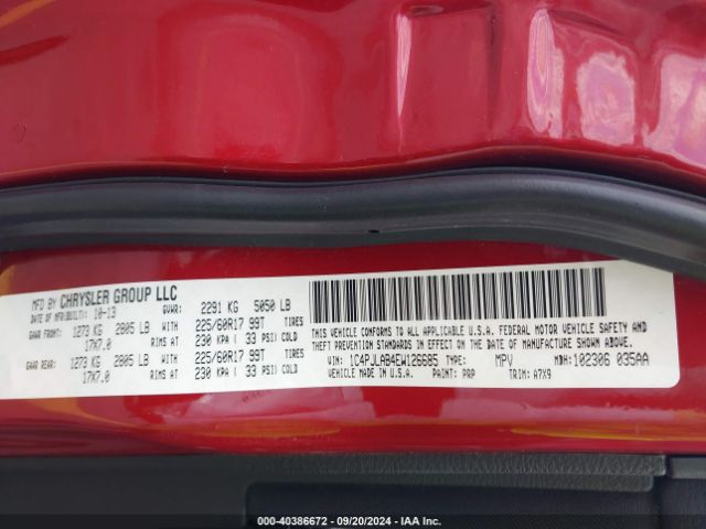 1C4PJLAB4EW126685 Jeep Cherokee Sport
