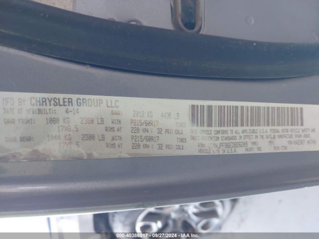 1C4NJPFB6ED826209 Jeep Patriot Latitude