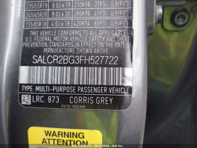 SALCR2BG3FH527722 Land Rover Discovery Sport Hse