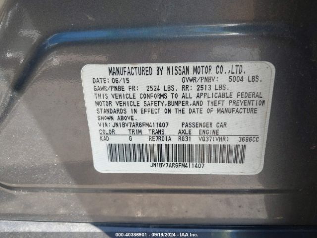 JN1BV7AR6FM411407 Infiniti Q50 SPORT