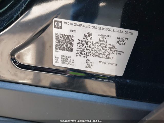 3GKALTEG9RL321557 GMC Terrain Awd Sle