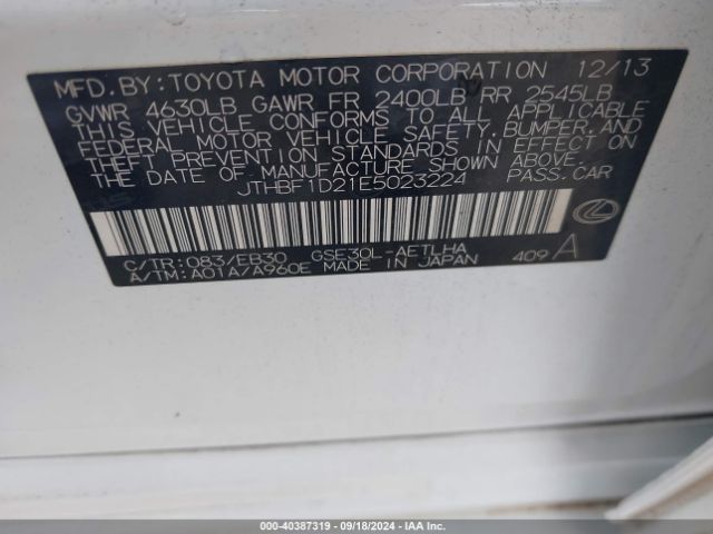 JTHBF1D21E5023224 Lexus IS 250