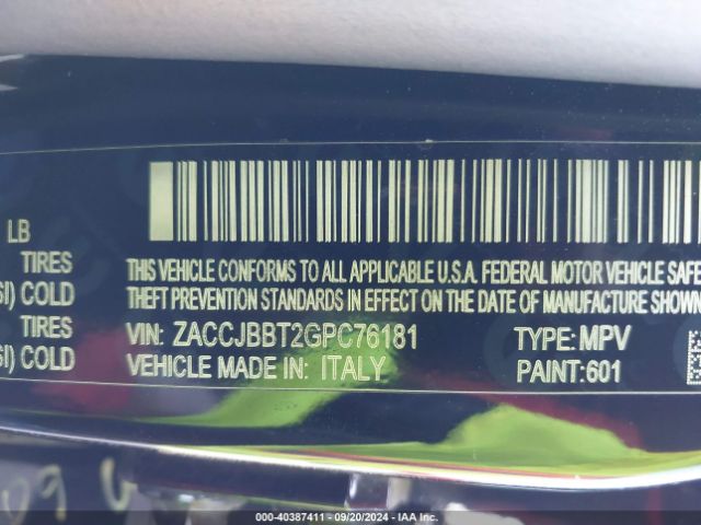 ZACCJBBT2GPC76181 Jeep Renegade Latitude