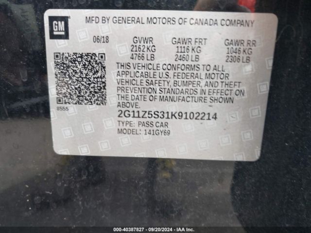 2G11Z5S31K9102214 Chevrolet IMPALA LT