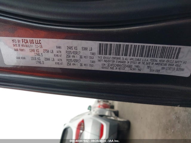 Dodge JOURNEY SE 2017 3C4PDCAB4HT554662 Image 9