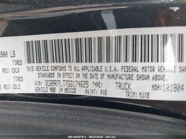 3C6RR7LT7GG174625 RAM 1500 Big Horn