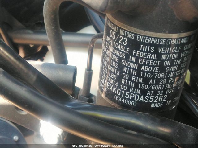 2023 KAWASAKI EX400 JKAEXKG15PDAS5262 Photo 9