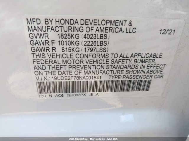 19UDE2F78NA001841 Acura Ilx Premium Package