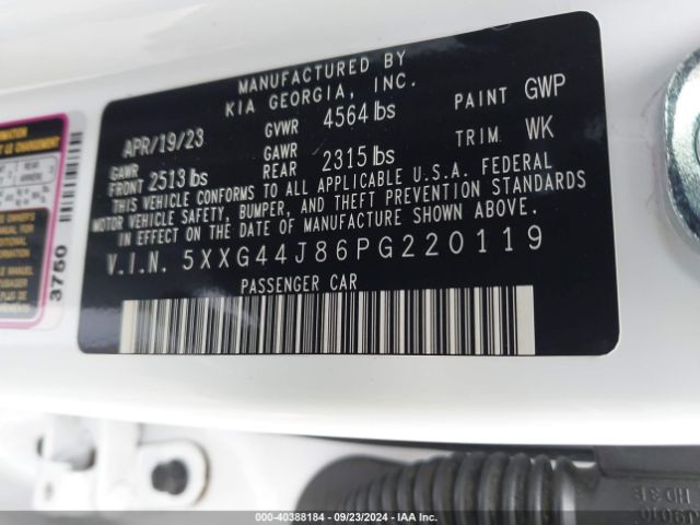 5XXG44J86PG220119 KIA K5 Gt