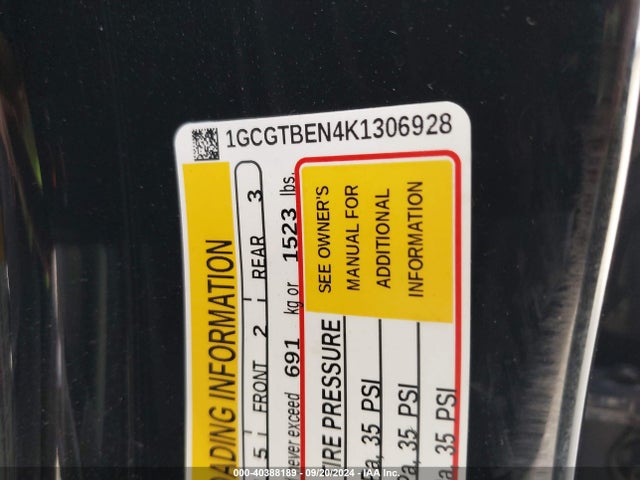1GCGTBEN4K1306928 Chevrolet Colorado Wt