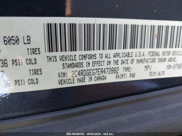 2C4RDGEG7ER472882 Dodge Grand Caravan R/t