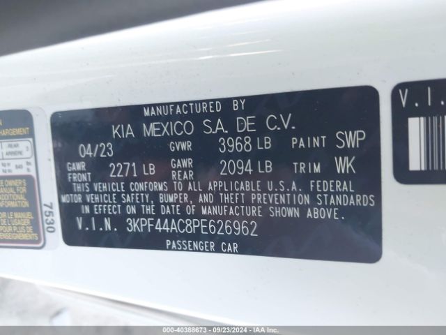 3KPF44AC8PE626962 KIA FORTE GT