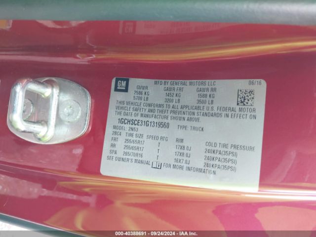 1GCHSCE31G1319560 Chevrolet Colorado Lt
