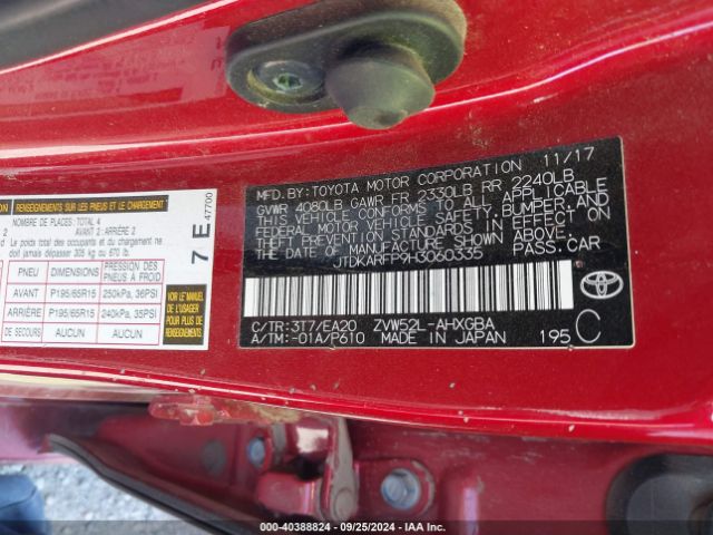 JTDKARFP9H3060335 Toyota Prius Prime Premium
