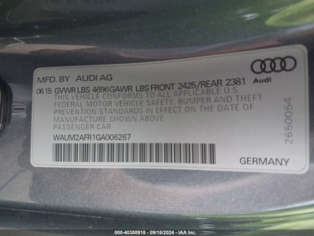 WAUM2AFR1GA006267 Audi A5 2.0t Premium