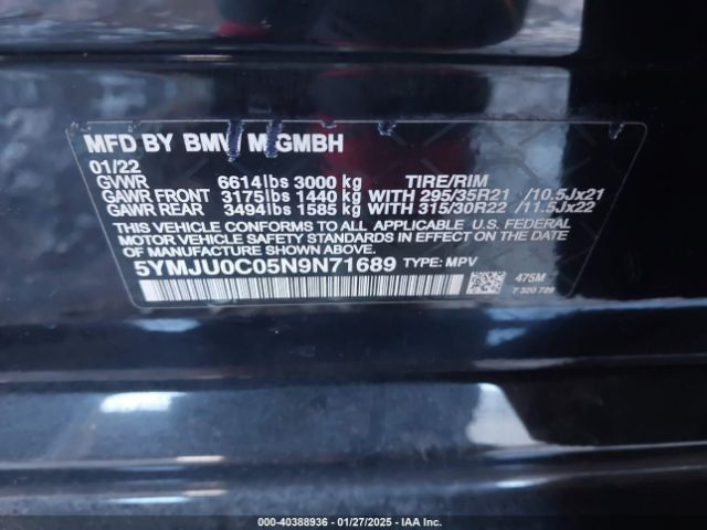5YMJU0C06N9L14251 BMW X5 M