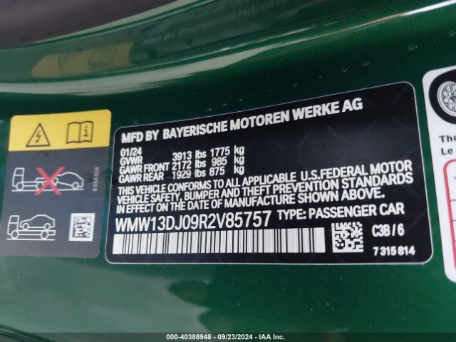 WMW13DJ09R2V85757 Mini Se Hardtop Cooper
