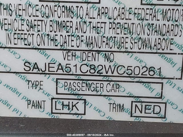 2002 JAGUAR X-TYPE SAJEA51C82WC50261 Photo 8