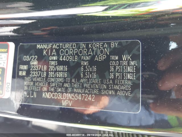 KNDCD3LD1N5547242 KIA Niro Plug-in Hybrid Ex