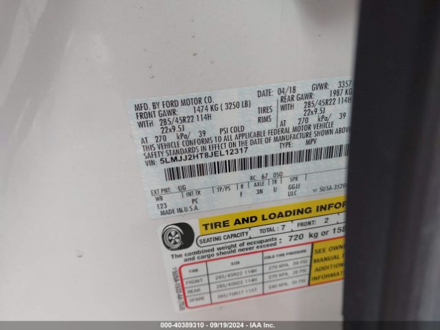 5LMJJ2HT8JEL12317 Lincoln Navigator Select