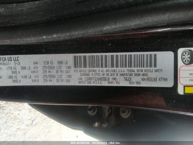 1C6RRFFG1KN835610 RAM 1500 Big Horn/lone Star  4x4 5'7 Box