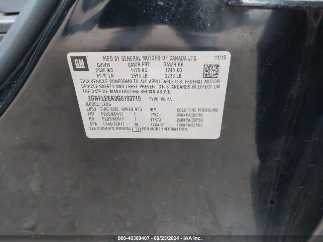 2GNFLEEK0G6193719 Chevrolet EQUINOX LS