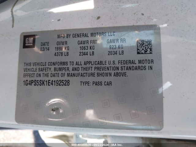 1G4PS5SK1E4192528 Buick Verano Leather Group