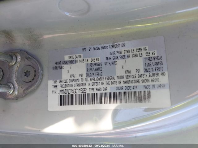 JM1NDAD74G0115251 Mazda Mx-5 Miata Grand Touring