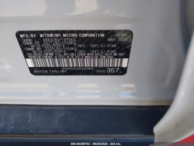 JA4ARUAU5PU009681 Mitsubishi Outlander Sport 2.0 Ralliart Awc
