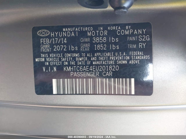 Hyundai Veloster Turbo W/black 2014 KMHTC6AE4EU201820 Image 9